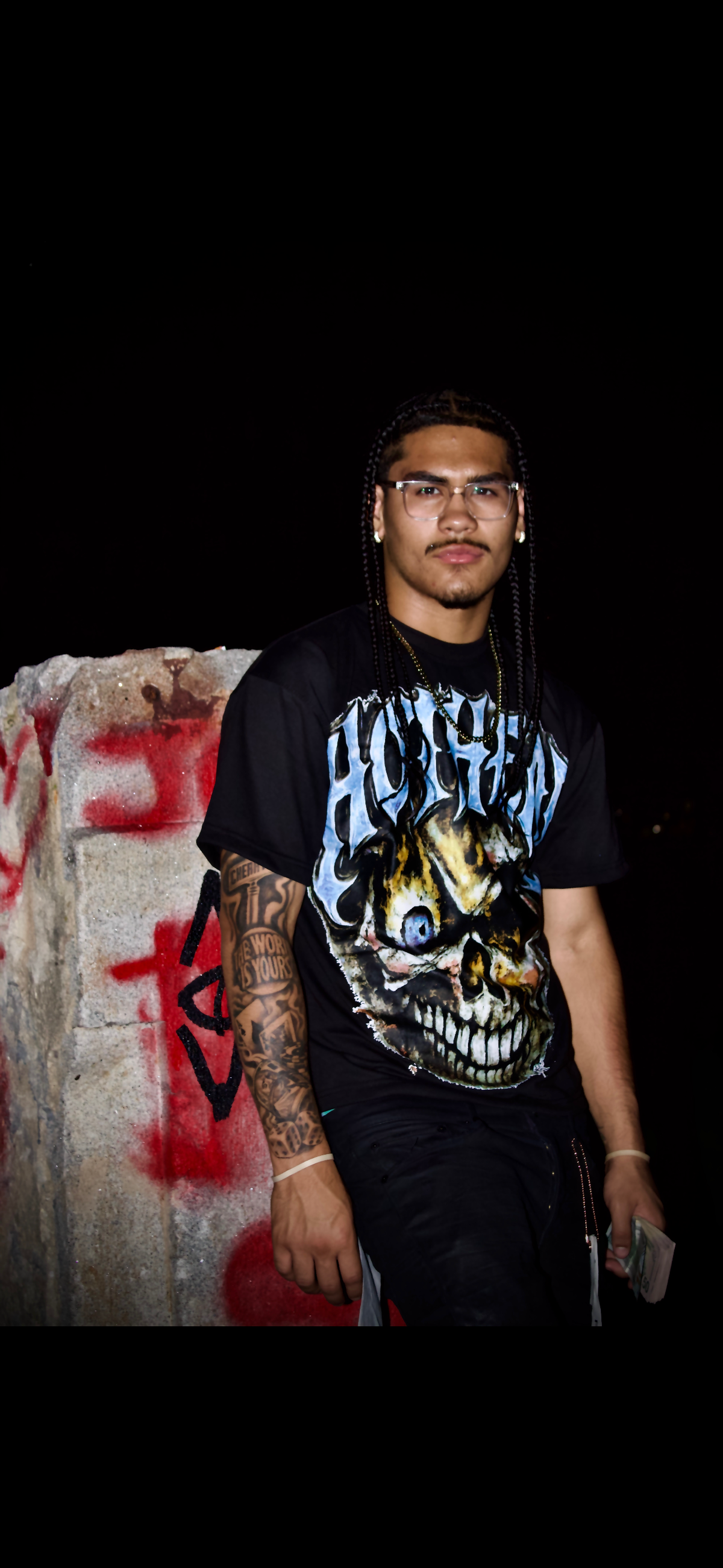 Black Hothead Blue Skull Shirt